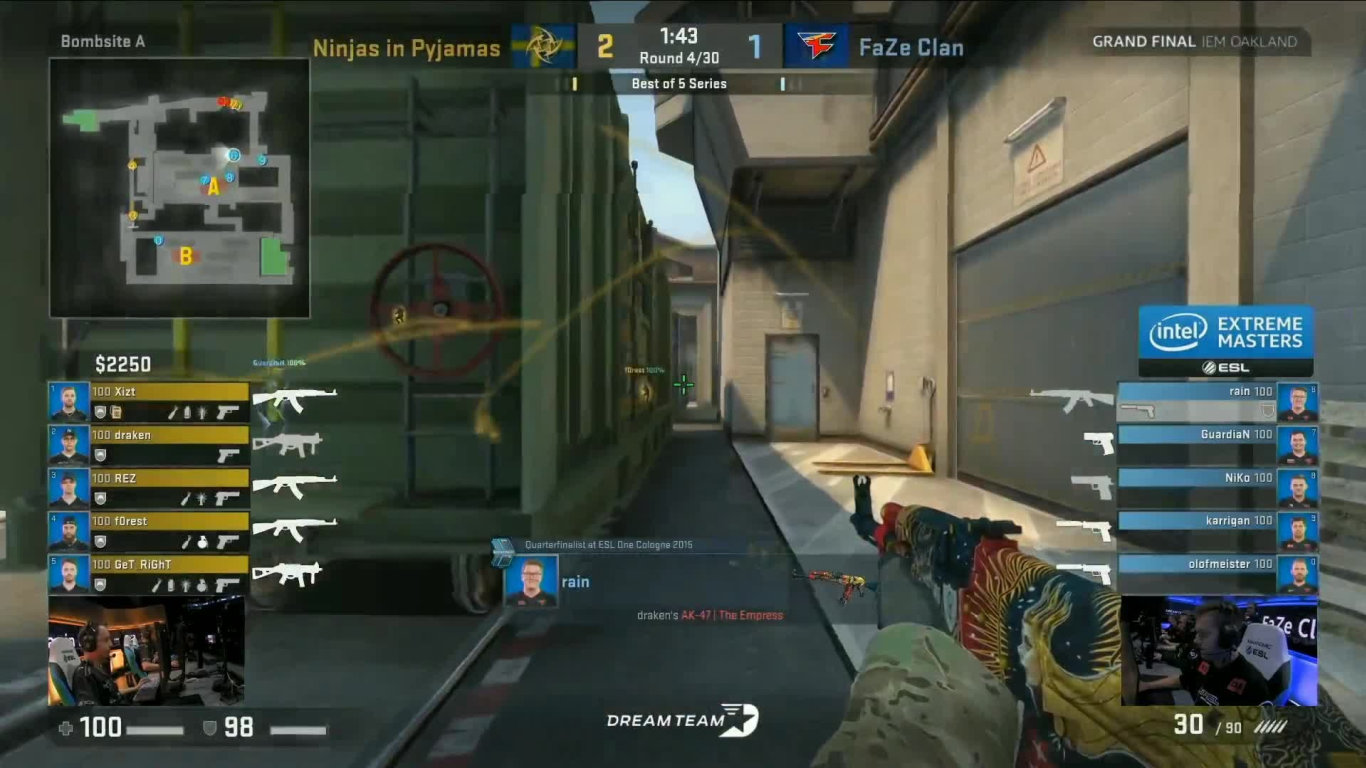 IEM Oakland - Grandfinále - NiP vs FaZe - Train