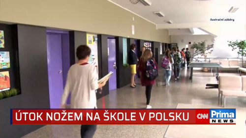 Útok nožem na škole v Polsku