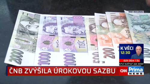 ČNB zvýšila základní úrokovou sazbu