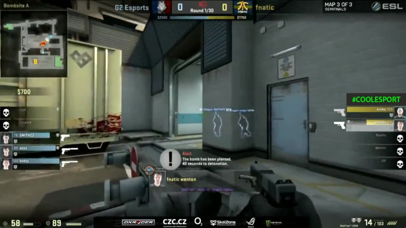 ESL PLS3 - G2 Esports vs fnatic - Train