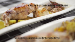 Králík s lyonskými bramborami