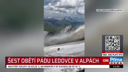 Sesuv ledovce v italských Alpách