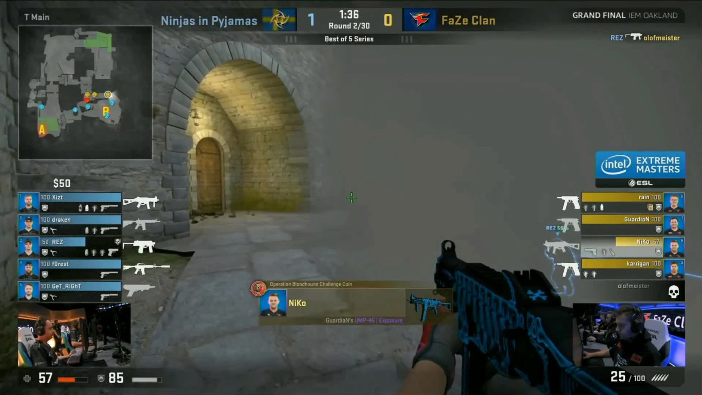 IEM Oakland - Grandfinále - NiP vs FaZe - Cobblestone