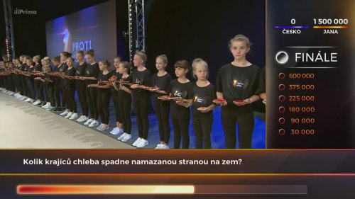 1 PROTI VŠEM: Kolik krajíců chleba (ze 100 ks) spadne namazanou stranou na zem?