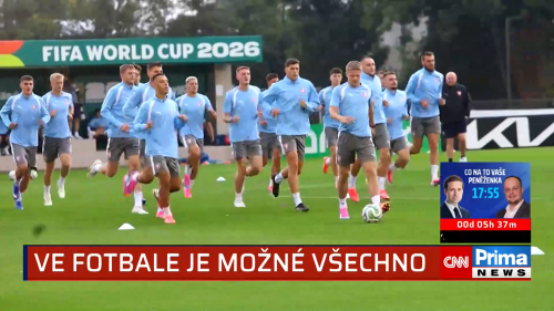 Přípravy českého týmu na utkání s Mexikem