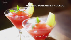 Melounová granita s vodkou