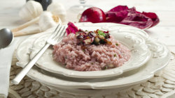 Risotto al radicchio (Rizoto s čekankou)