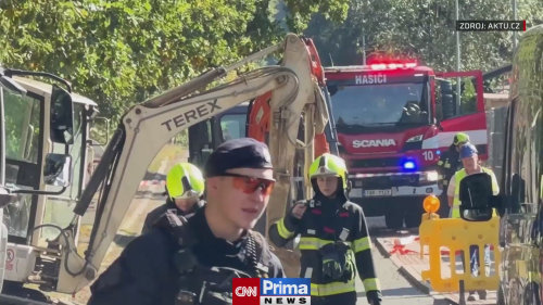 Únik plynu v ulici Hodkovská v Praze (ZDROJ: AKTU.CZ)