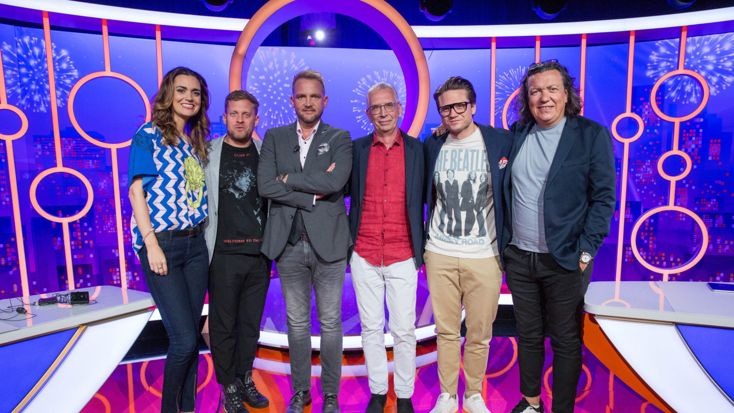 J.Prachař; O.G.Brzobohatý; D.Písařovicová; R.Genzer; VIP host P.Neužil