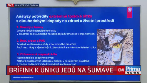 Tisková konference ministra životního prostředí