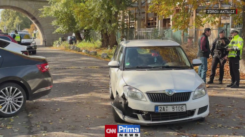 Nehoda v ulici Wilsonova (zdroj: Aktu.cz)