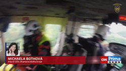 Na Znojemsku slaňovali záchranáři ke zraněnému
