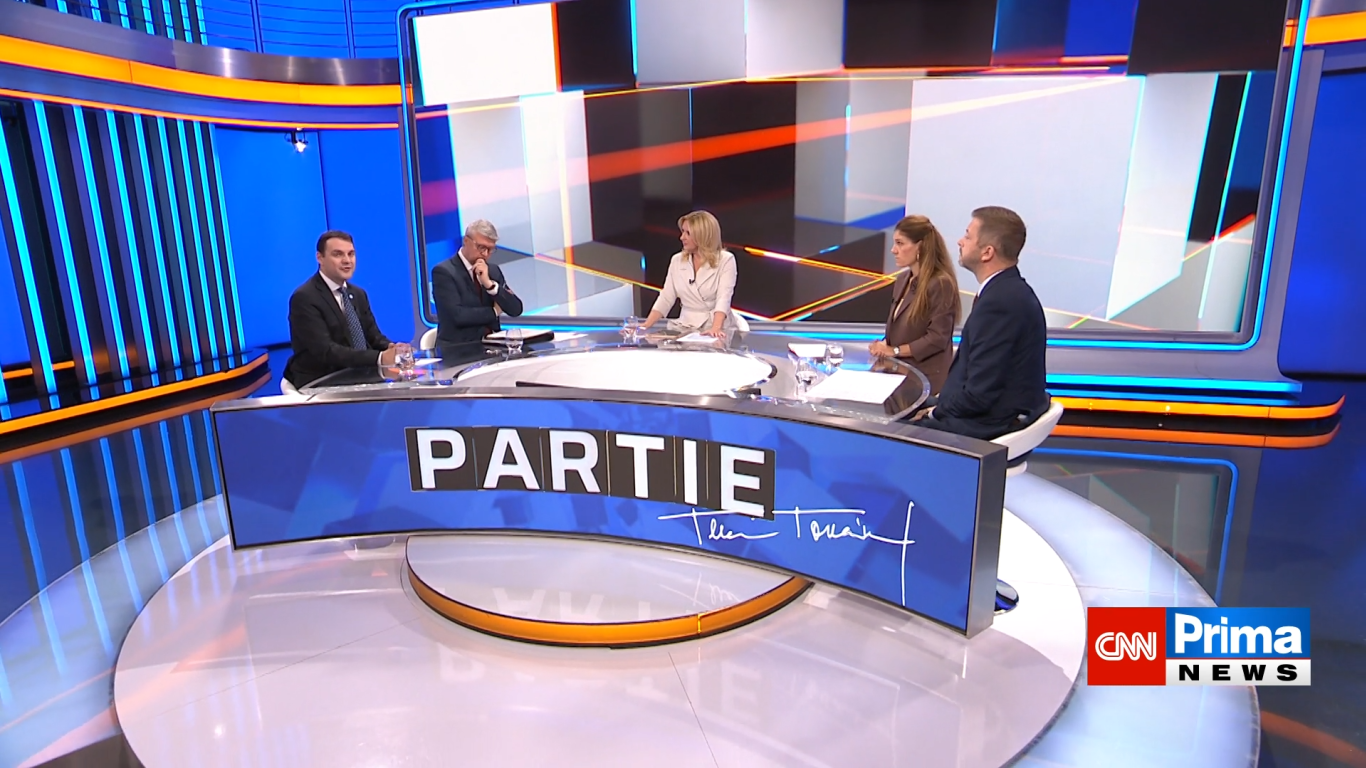 Partie Terezie Tománkové: Diskutují Vít Rakušan, Karel Havlíček, Eva Decroix a Petr Macinka