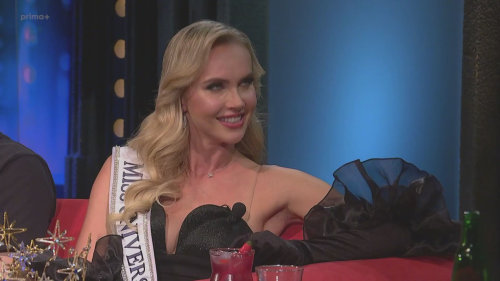 Miss Universe Česko Michaela Tomanová v Show Jana Krause (2025)