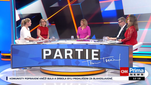 PARTIE Terezie Tománkové, 7.6. v 11:55 - Jana Murová, Marie Pošarová, Michaela Šebelová, Jiří Pospíšil
