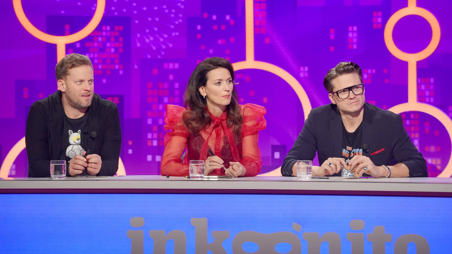 J.Prachař; O.G.Brzobohatý; A.Gondíková; R.Genzer; VIP host B.Matuš
