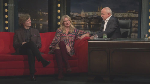 Ivana Chýlková a Petr Uhlík, herci z divadelního hitu Švýcarsko v Show Jana Krause (2026)