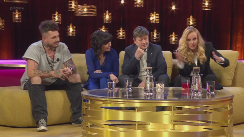 Vendula Pizingerová, Karel Janák, Romana Goščíková a Kuba Ryba U Adely v dubnu 2026