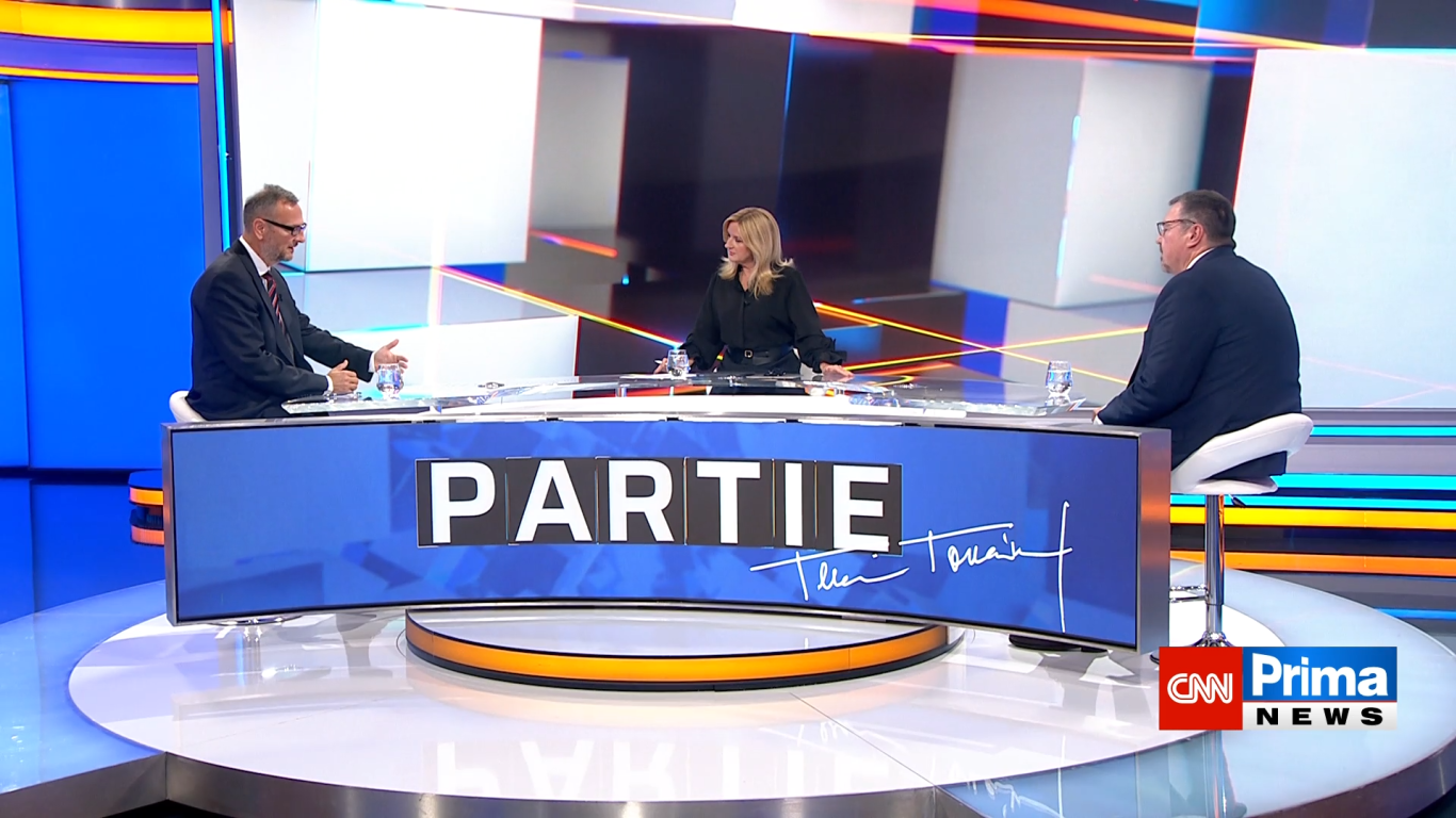 Miroslav Singer a Petr Nečas v třetí části Partie