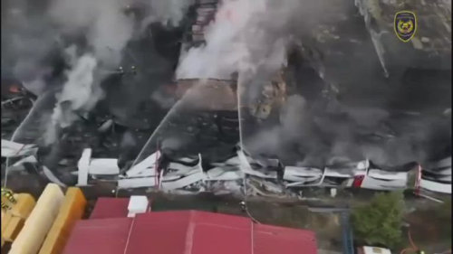 Požár průmyslové haly ve Vysokém Mýtě