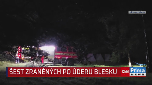 První pomoc po zásahu blesku dětského tábora na Jindřichohradecku