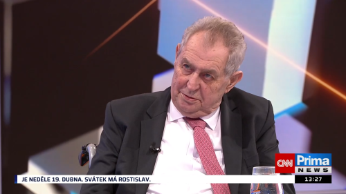 PARTIE Terezie Tománkové, 19.4. v 13:00 - Miloš Zeman