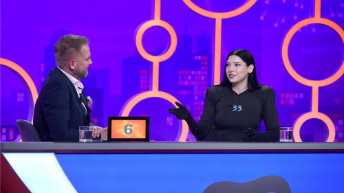 J.Prachař; O.G.Brzobohatý; A.Gondíková; R.Genzer; VIP host Pam Rabbit