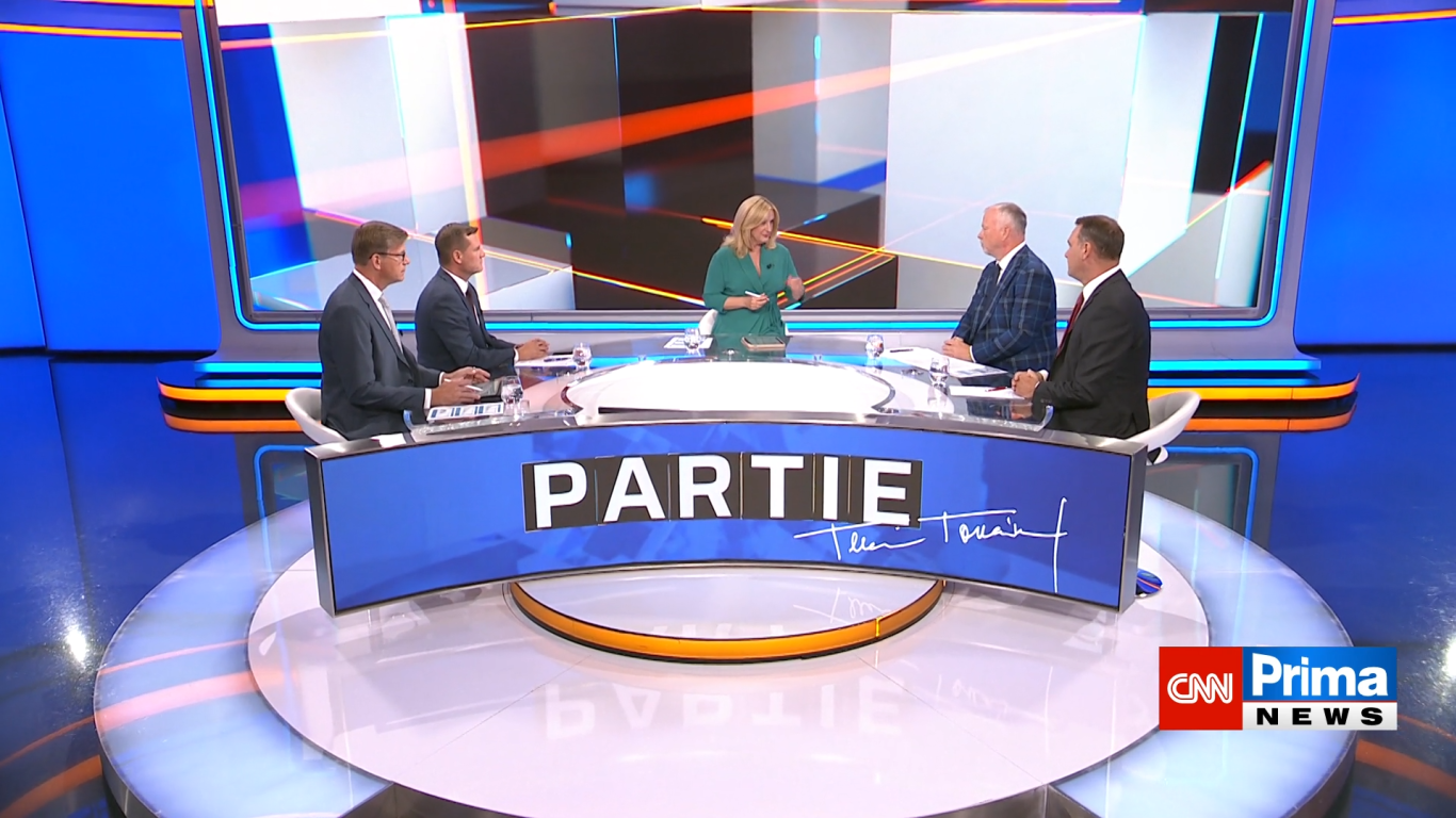 Partie Terezie Tománkové: Debatují Kupka (ODS), Letocha (STAN), Králíček (ANO) a Fiala (SPD)