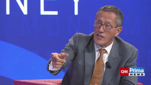 Konference Money Money Money - Richard Quest, Terezie Tománková, Václav Klaus, Miroslav Singer