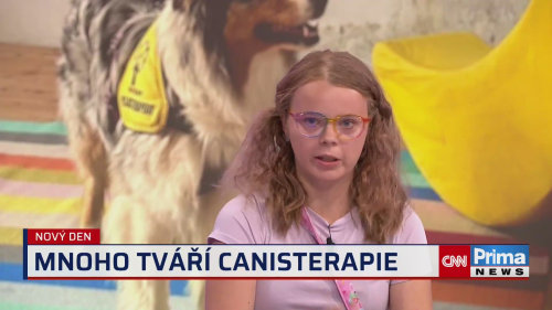 Kristýna Šimralová a její fenka Olivie o canisterapii