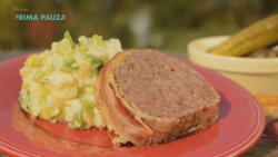 Domácí sekaná s pivem a slaninovou kůrkou