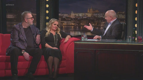 Zpěvák Richard Müller a manželka Vanda Wolfová Müllerová v Show Jana Krause (2025)