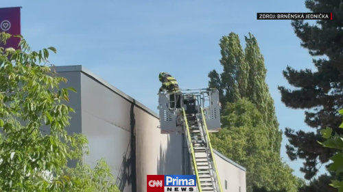 Požár obchodního centra v Brně