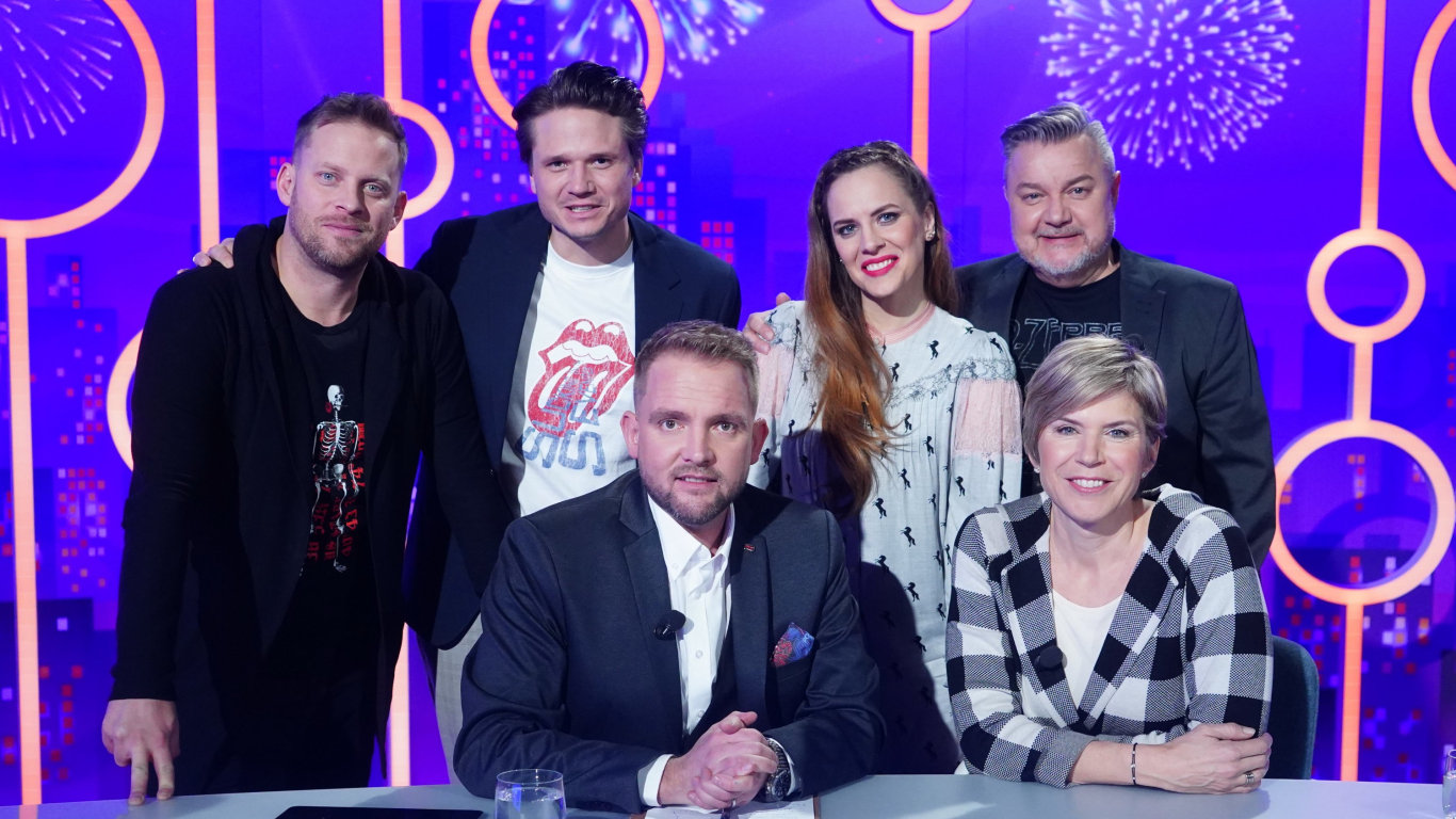 J.Prachař; O.G.Brzobohatý; P.Nesvačilová; M.Pokorný; VIP host K. Neumannová