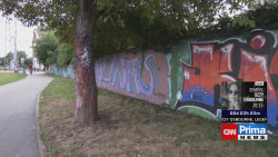 Posprejovaná náplavka v Brně