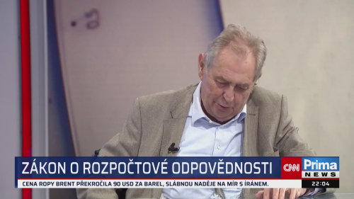Miloš Zeman v pořadu 360° (11.8.2026)