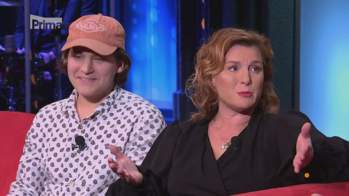 Lenka Krobotová a syn – muzikant Šimon Havelka v Show Jana Krause