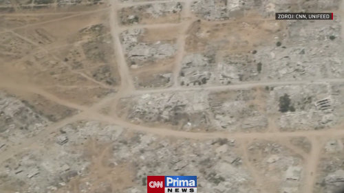 Reportáž CNN o destrukci ve městě Gaze