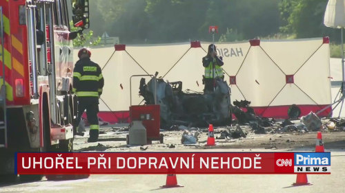 Řidič uhořel při dopravní nehodě u Hodonína
