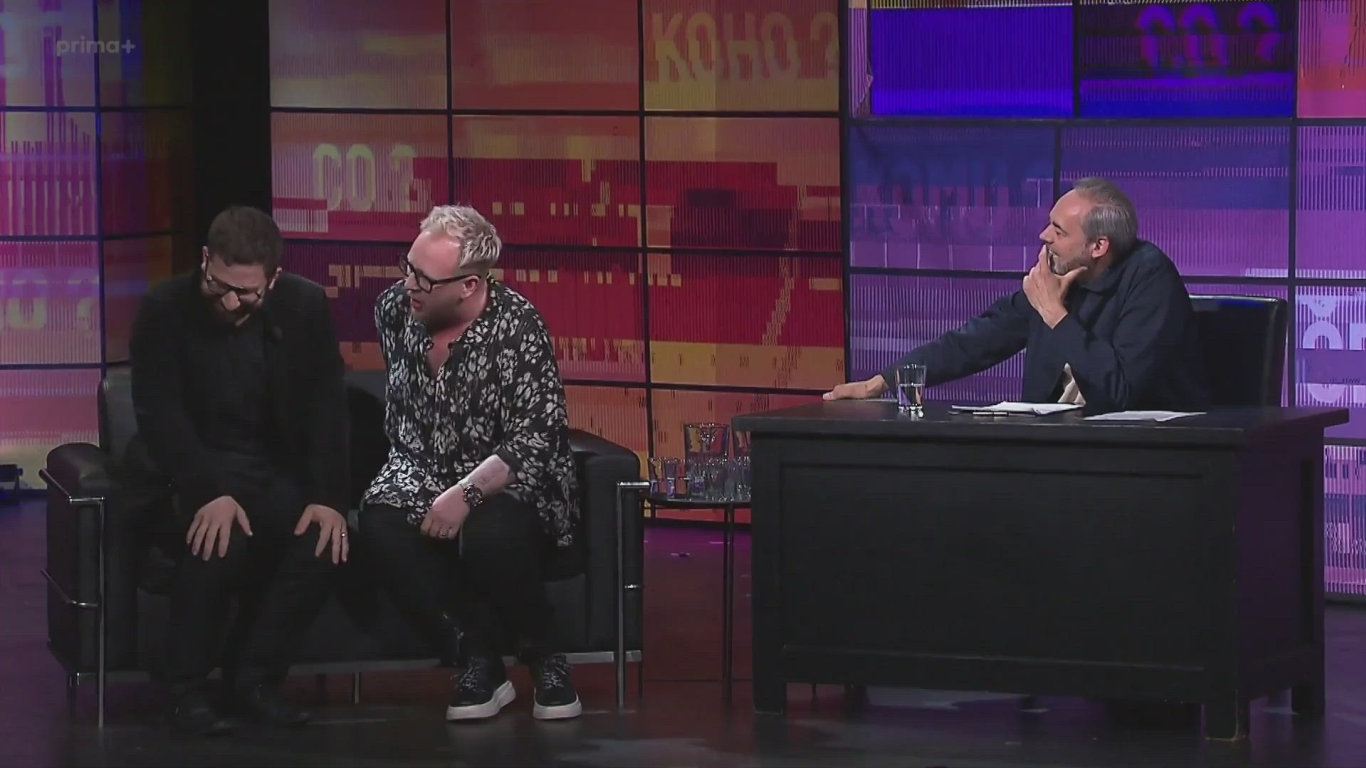 Robin Ferro a Štěpán Kozub v talkshow 7 pádů Honzy Dědka 2026