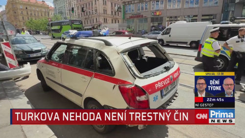 Turkova nehoda není podle policie trestným činem