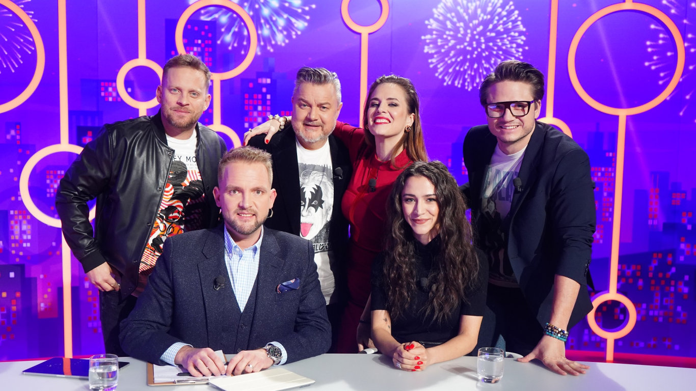 J.Prachař; O.G.Brzobohatý; P.Nesvačilová; M.Pokorný; VIP host E.Burešová