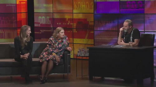 Eva Holubová s dcerou Karolínou v talkshow 7 pádů Honzy Dědka