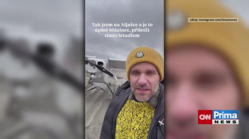 Leoš Mareš se synem na Aljašce