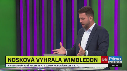 Pozápasové studio wimbledonského finále na CNN Prima NEWS