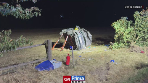 Noční nehoda v Černíkách (ZDROJ: AKTU.CZ)