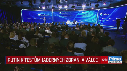 Putin k testům jaderných zbraní a válce