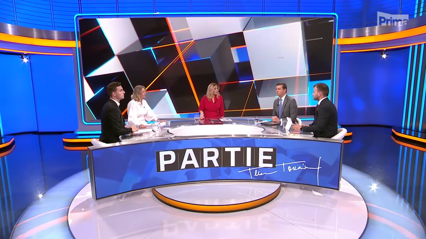 Partie Terezie Tománkové: Diskutují Vondráček, Murová, Skopeček a Činčila