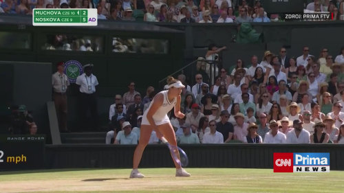 Závěr prvního setu finále Wimbledonu vyšel Lidně Noskové