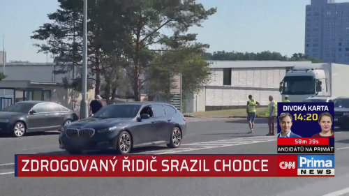 Zdrogovaný řidič srazil chodce v Praze